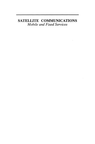 Satellite Communications: Mobile and Fixed Services