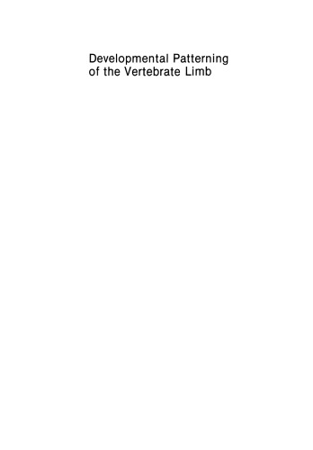 Developmental Patterning of the Vertebrate Limb