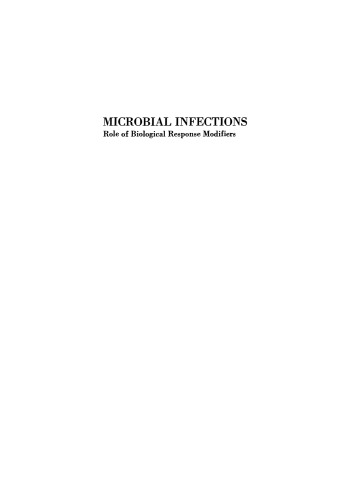 Microbial Infections: Role of Biological Response Modifiers