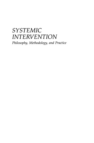 Systemic Intervention: Philosophy, Methodology, and Practice