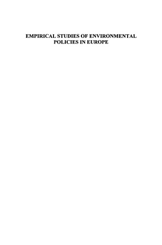 Empirical Studies of Environmental Policies in Europe