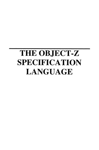 The Object-Z Specification Language
