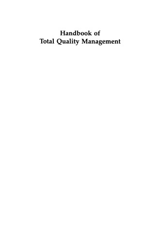 Handbook of Total Quality Management