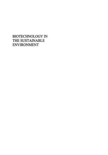 Biotechnology in the Sustainable Environment