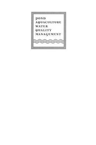 Pond Aquaculture Water Quality Management