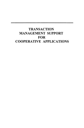 Transaction Management Support for Cooperative Applications