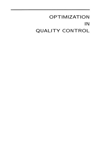 Optimization in Quality Control