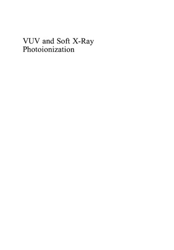 VUV and Soft X-Ray Photoionization