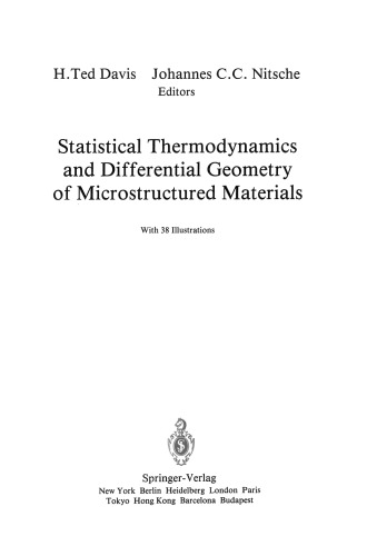 Statistical Thermodynamics and Differential Geometry of Microstructured Materials