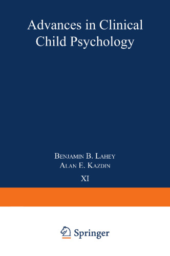 Advances in Clinical Child Psychology