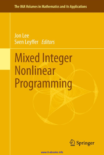 Mixed Integer Nonlinear Programming