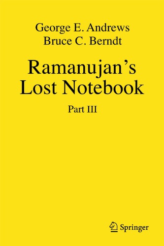 Ramanujan's Lost Notebook. Part III