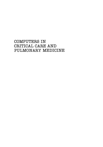 Computers in Critical Care and Pulmonary Medicine