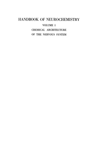 Chemical Architecture of the Nervous System