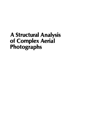 A Structural Analysis of Complex Aerial Photographs