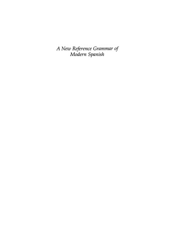 A New Reference Grammar of Modern Spanish