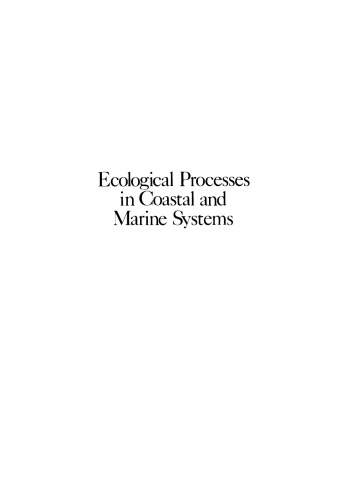 Ecological Processes in Coastal and Marine Systems