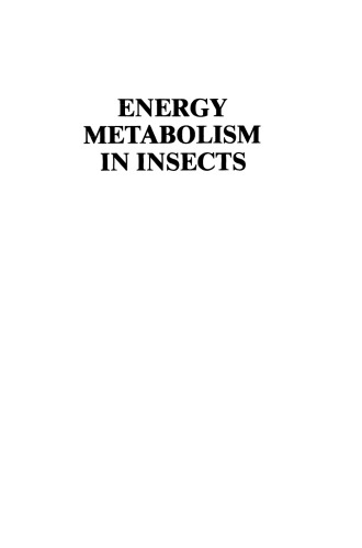 Energy Metabolism in Insects