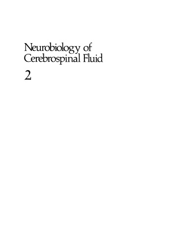 Neurobiology of Cerebrospinal Fluid 2