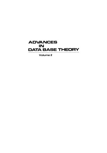 Advances in Data Base Theory: Volume 2