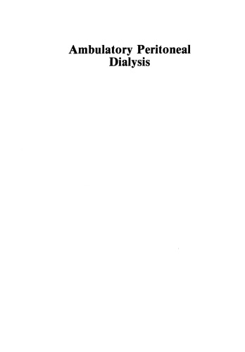 Ambulatory Peritoneal Dialysis