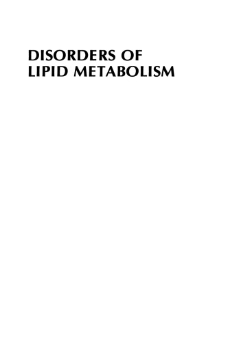 Disorders of Lipid Metabolism