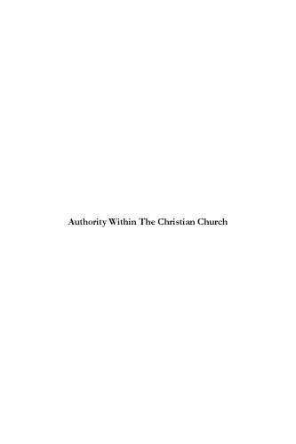 Authority within the Christian Church