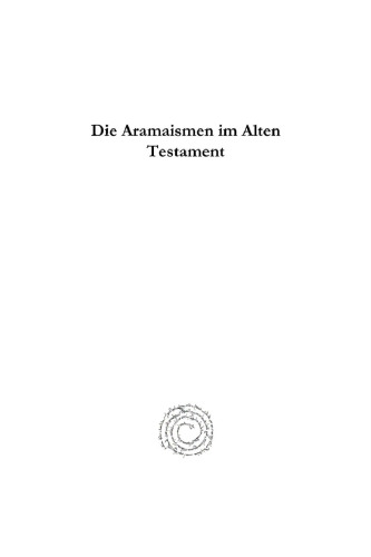 Die Aramaismen im Alten Testament