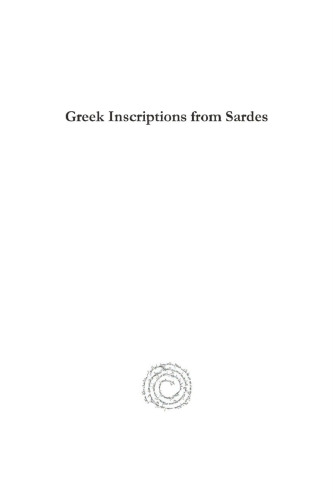 Greek Inscriptions from Sardes