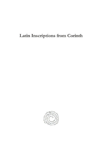 Latin Inscriptions from Corinth