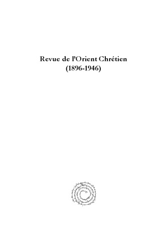 Revue de l’Orient Chrétien (1896-1946)