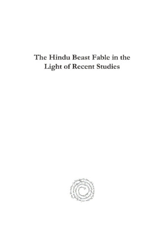 The Hindu Beast Fable in the Light of Recent Studies