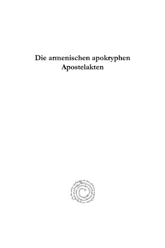 Die armenischen apokryphen Apostelakten