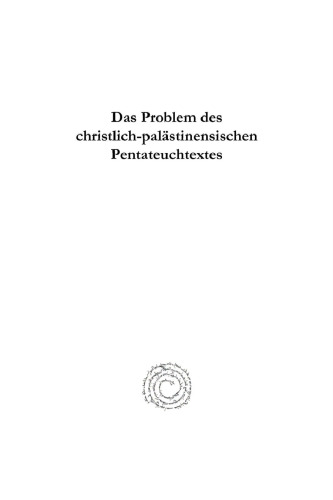 Das Problem des christlich-palästinensischen Pentateuchtextes