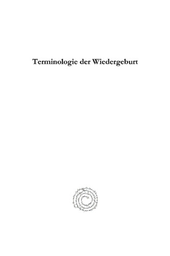 Terminologie der Wiedergeburt: und verwandter Erlebnisse in der ältesten Kircher