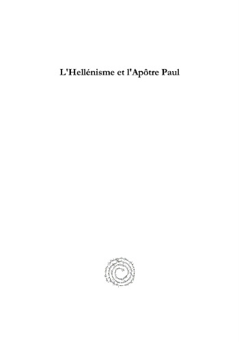 L'Hellénisme et l'Apôtre Paul