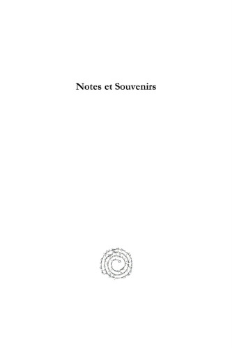 Notes et Souvenirs