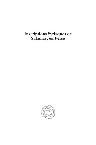 Inscriptions Syriaques de Salamas, en Perse