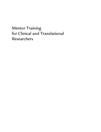 Mentor Training for Clinical and Translational Researchers