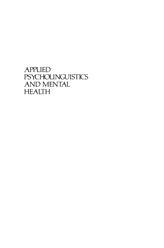 Applied Psycholinguistics and Mental Health