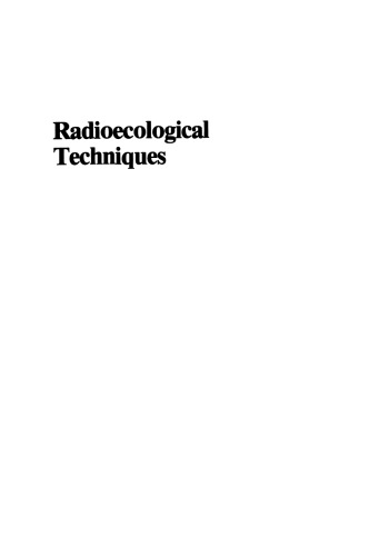 Radioecological Techniques