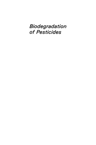 Biodegradation of Pesticides