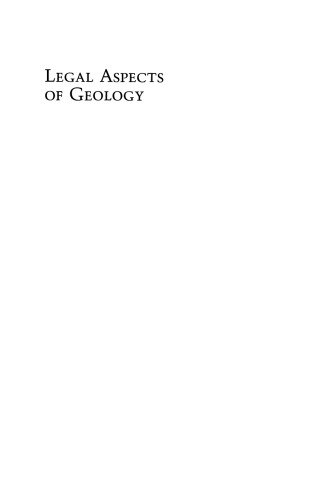 Legal Aspects of Geology