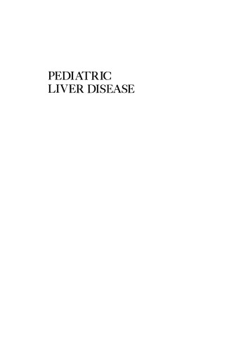 Pediatric Liver Disease