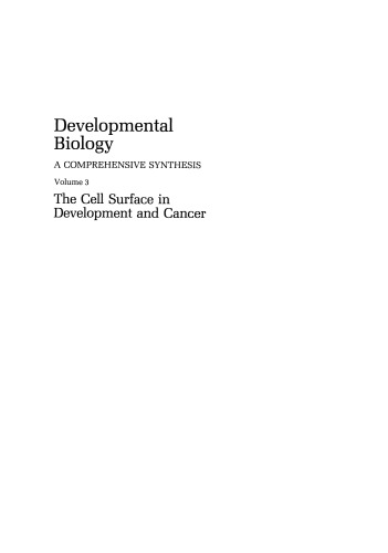 The Cell Surface in Development and Cancer
