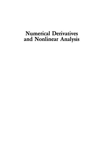 Numerical Derivatives and Nonlinear Analysis
