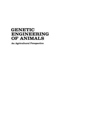 Genetic Engineering of Animals: An Agricultural Perspective
