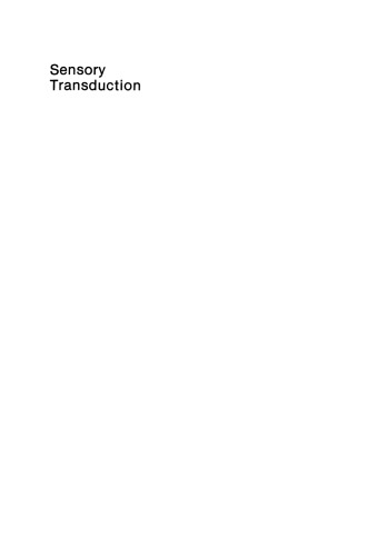 Sensory Transduction