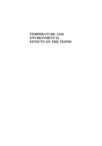 Temperature and Environmental Effects on the Testis