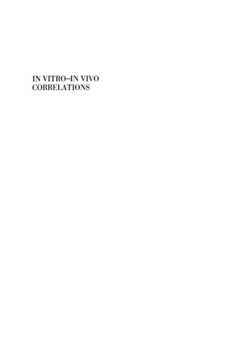 In Vitro-in Vivo Correlations